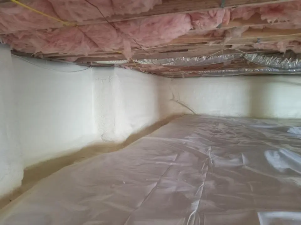 Crawl space encapsulation with closed-cell spray foam for Spray Foam Roofing in Thomasville